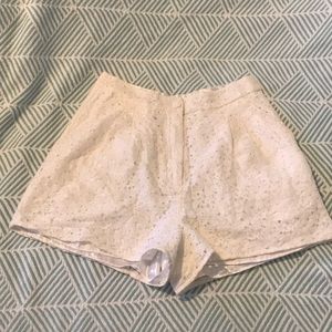 Urban Outfitters “Kimchi Blue” white eyelet shorts
